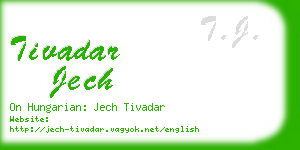 tivadar jech business card